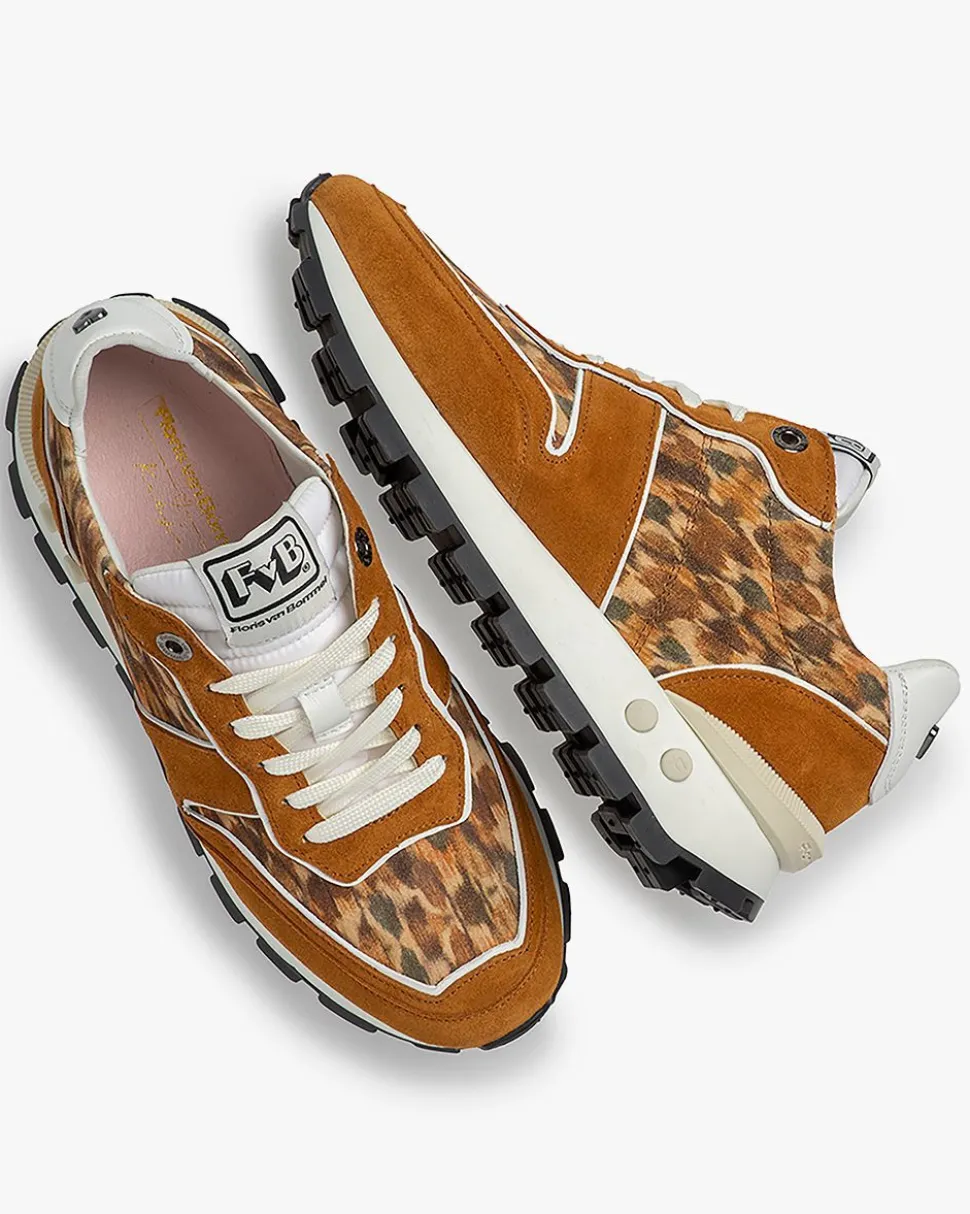 Sneaker>Floris van Bommel Blokki 01.15 Dunkelbraune Kombi