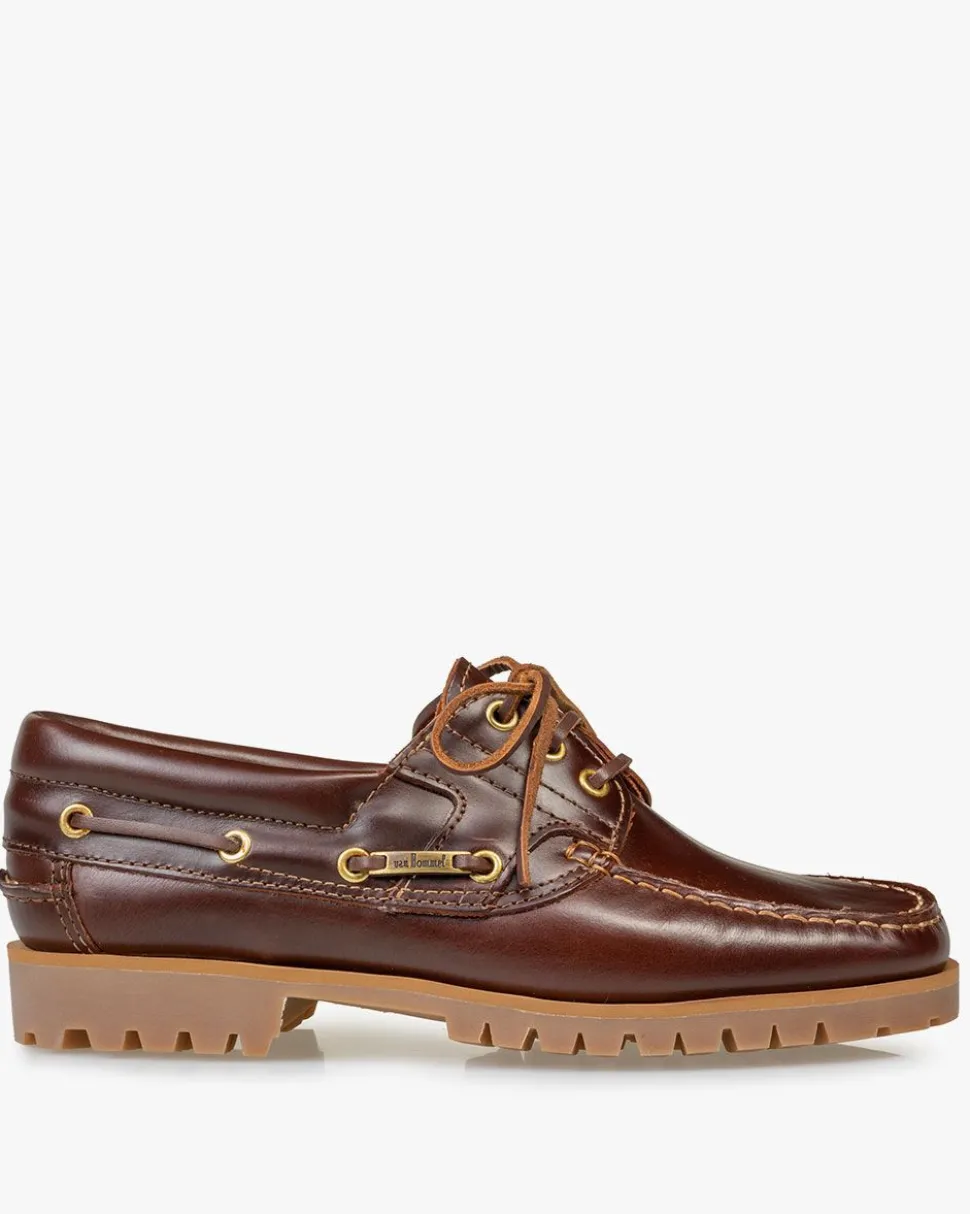 Bootsschuhe | Mokassins>Floris van Bommel Boat Shoe 01.20 Rotbraun