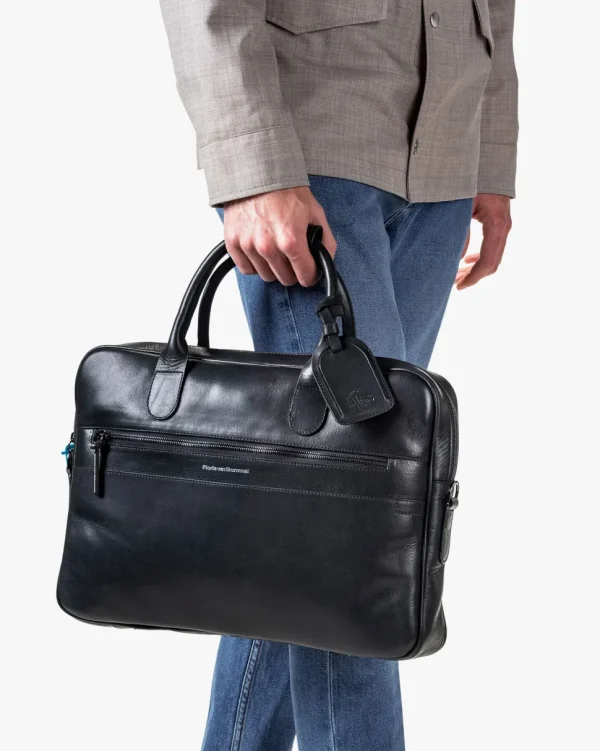Taschen>Floris van Bommel Bürotasche schmal Leder Schwarz