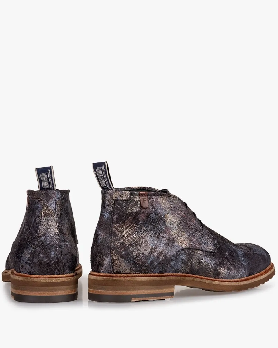 Stiefeletten>Floris van Bommel De Donker 02.05 Bordeauxrot / Multi-colour