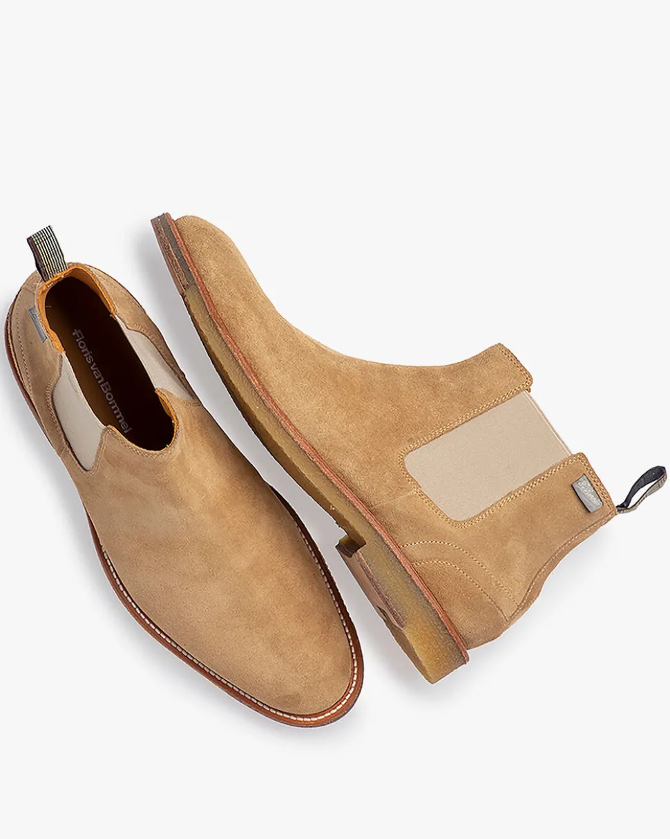 Casual im Büro | Chelsea Boots>Floris van Bommel De Lexer 06.04 Hellbraun