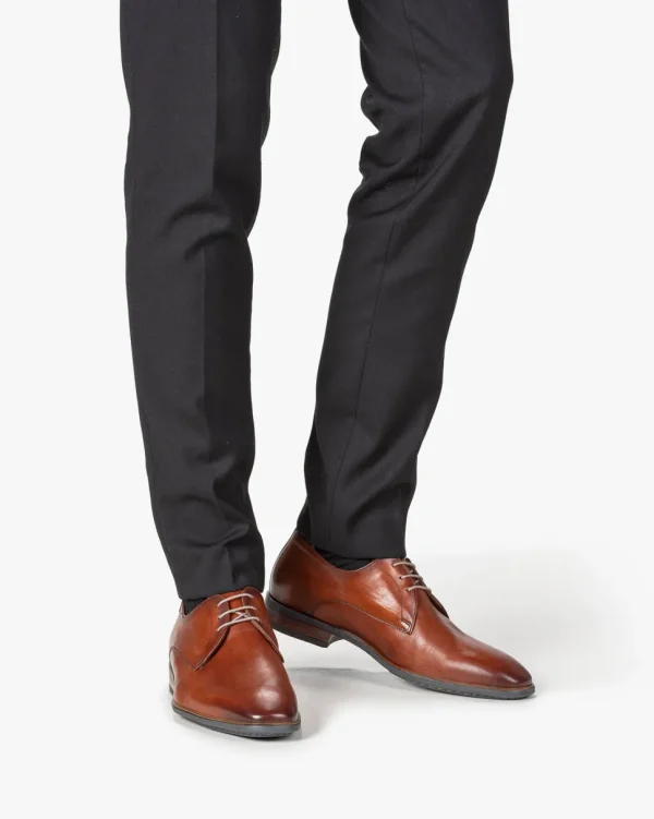 Casual im Büro | Business Schuhe>Floris van Bommel De Slimmer 04.00 Dunkelcognac
