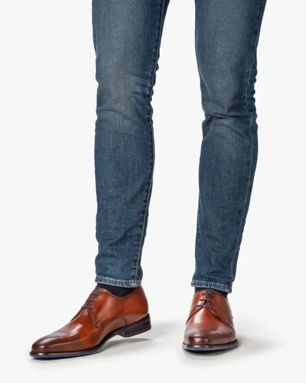 Business Schuhe | Schnürer>Floris van Bommel De Stijler 17.00 Dunkelcognac