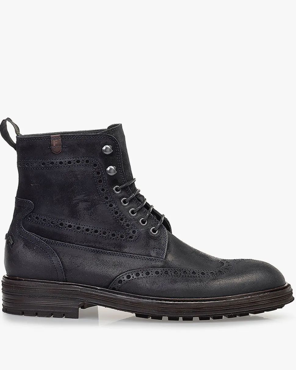 Hochwinter | Brogues>Floris van Bommel De Zeker 01.00 Dunkelblau