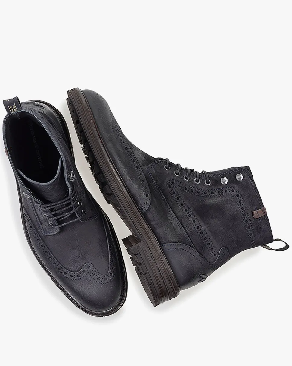Hochwinter | Brogues>Floris van Bommel De Zeker 01.00 Dunkelblau