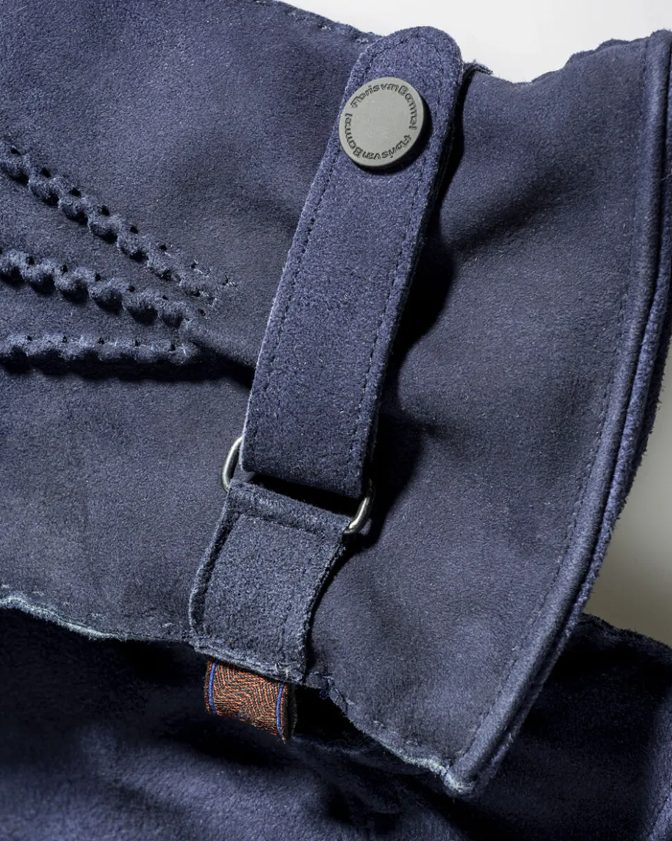 Handschuhe>Floris van Bommel Handschuhe Wildleder Blau