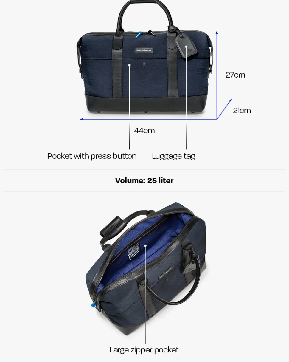 Taschen>Floris van Bommel Overnight-Tasche Textil Blau