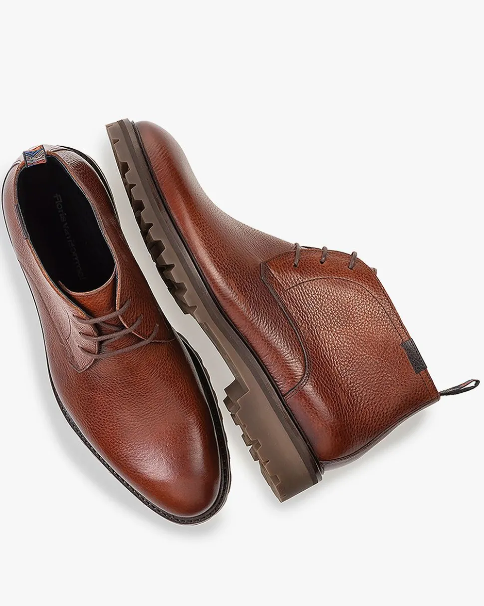 Casual im Büro | Stiefeletten>Floris van Bommel Sturdi 01.18 Cognac
