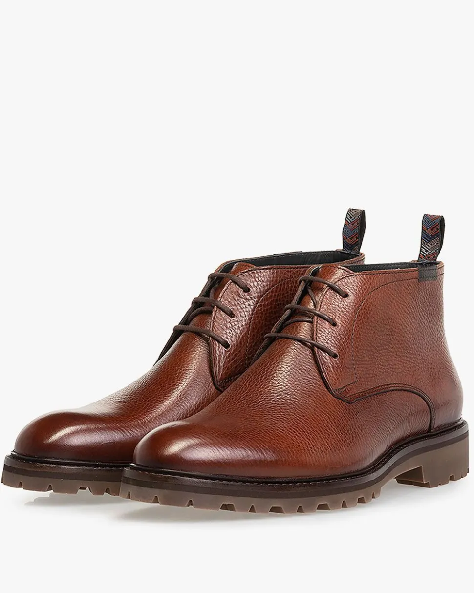 Casual im Büro | Stiefeletten>Floris van Bommel Sturdi 01.18 Cognac
