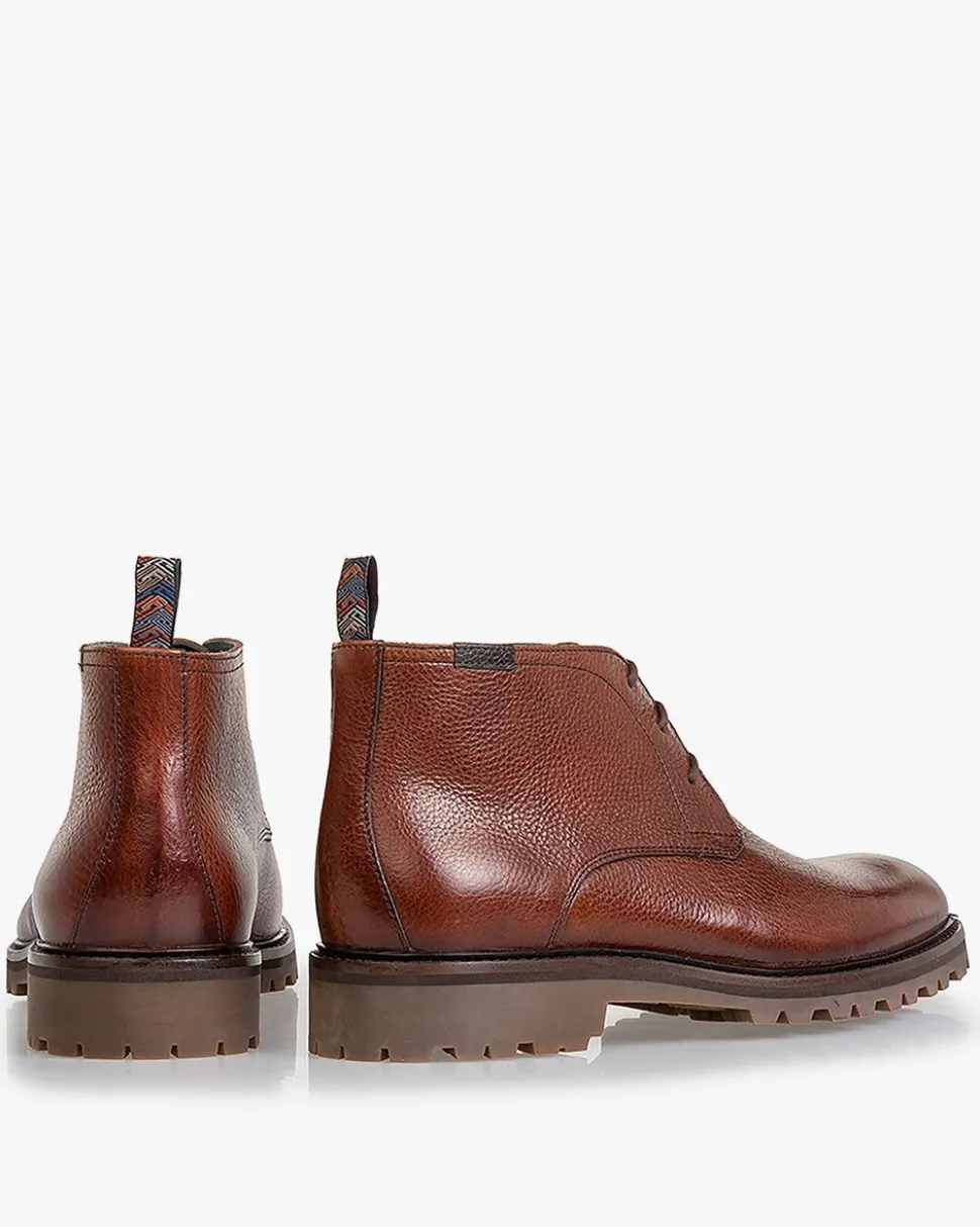 Casual im Büro | Stiefeletten>Floris van Bommel Sturdi 01.18 Cognac