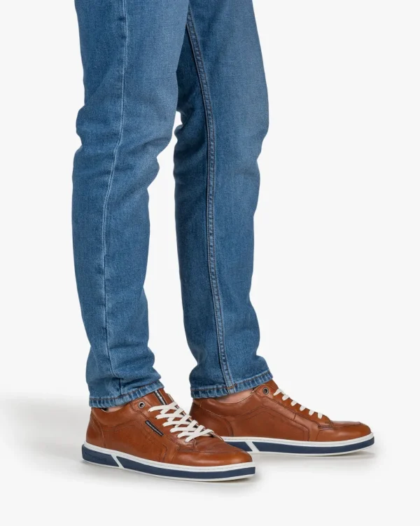 Casual im Büro | Sneaker>Floris van Bommel Terri 07.00 Cognac