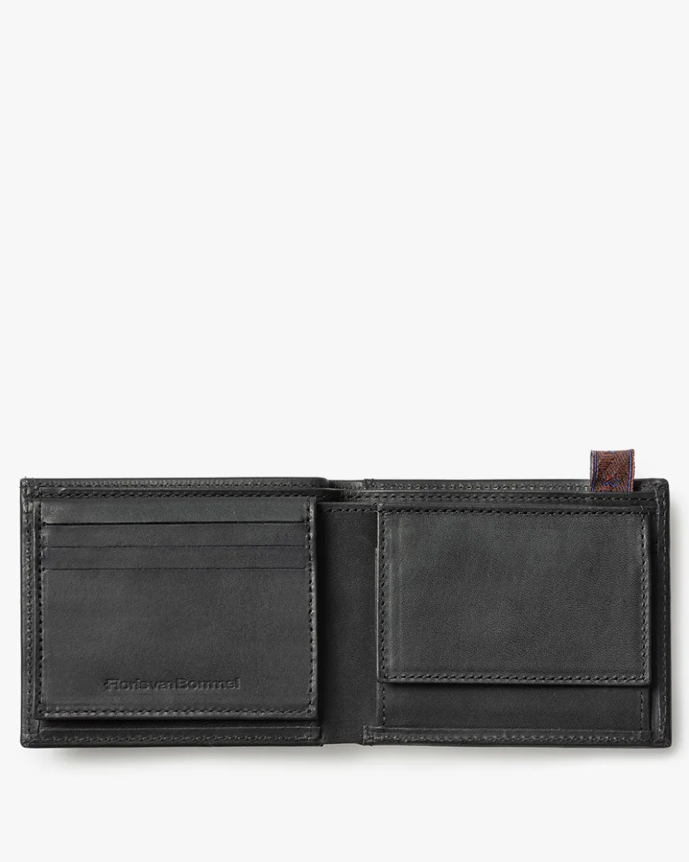 Kleinlederwaren>Floris van Bommel Wallet fat Schwarz