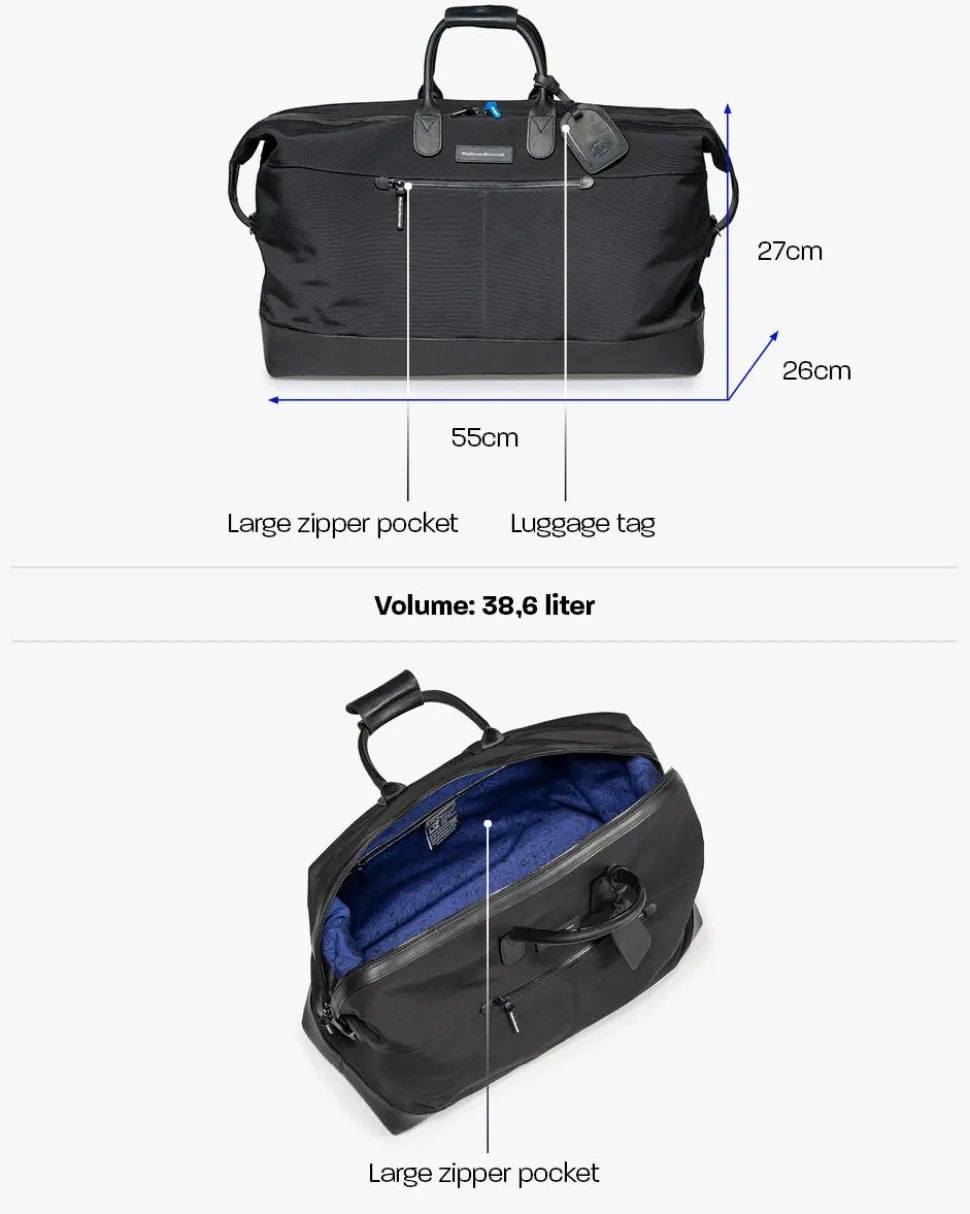 Taschen>Floris van Bommel Weekender-Tasche Textil Schwarz