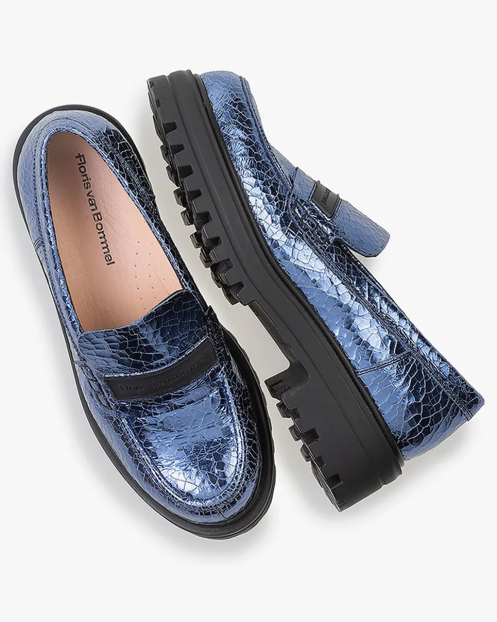 Weekend | Loafers>Floris van Bommel Wonki 05.01 Blau